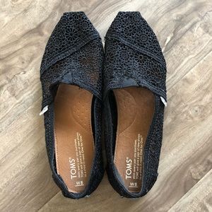 TOMS Black Lace Shoes